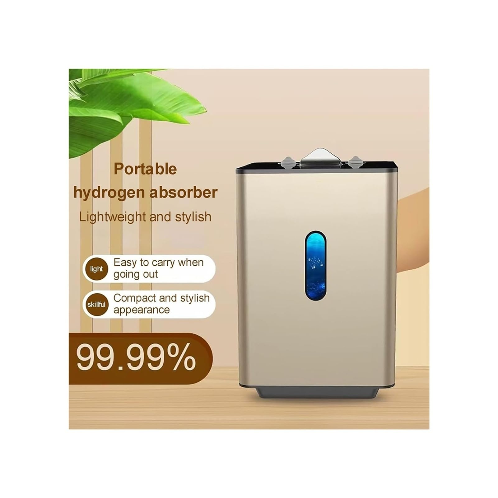 Urządzenie Inhalacji Wodorem, Inhalator Wodoru H2 O Wysokiej Czystości 99,99%, Inhalator H2 Dwoma, Technologia SPE/PEM, Generator Wody Bogatej Wodór Użytku Domowego(150ml/min)