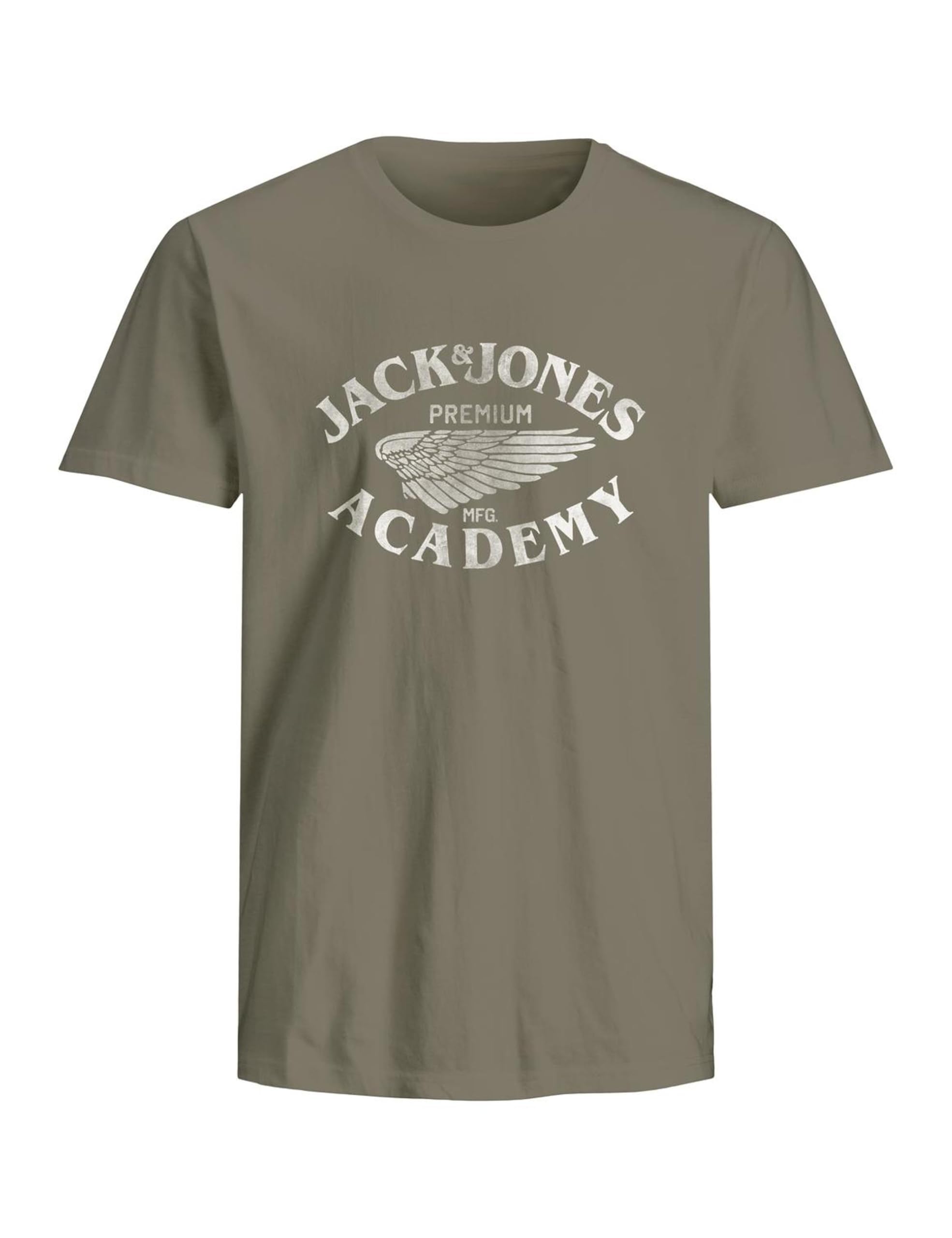 JACK & JONES Jprblufreddy SS Tee Crew Neck FST, Vetiver, M
