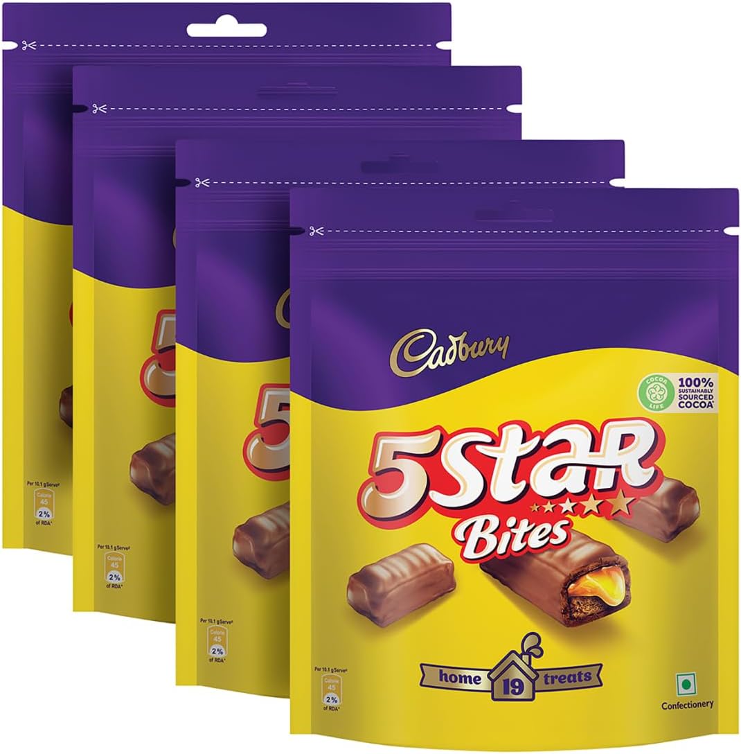 5 Star Chocolate Home Treats Chocolate Bars, 191.9 Gram (Pack Of 4)