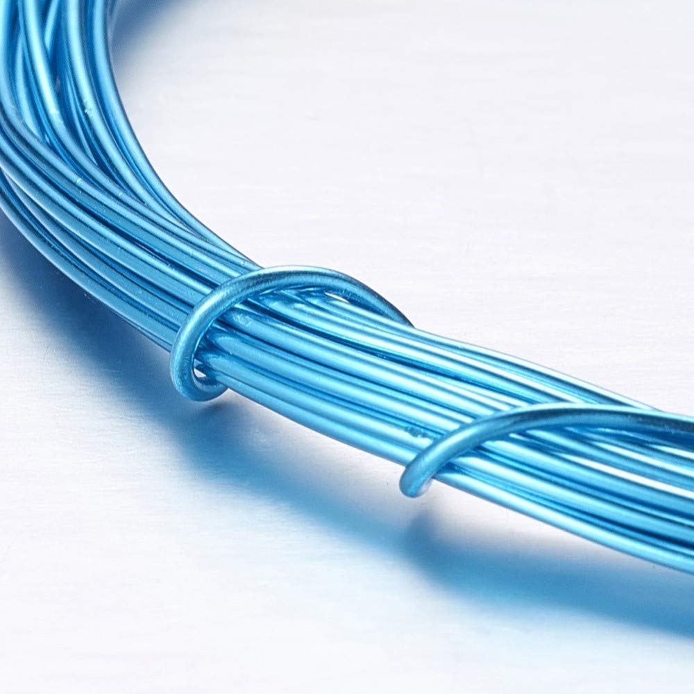Julz Beads 10M Turquoise Blue Aluminium Wire - 1Mm - 18 Gauge - Craft Wire - P00330l Large