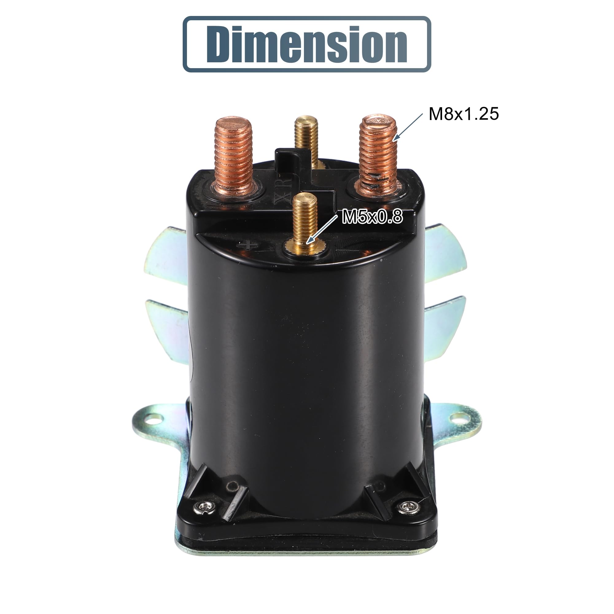 QUARKZMAN Interruptor de Solenoide de Arranque 12V 200A 4 Terminales de Solenoide de Metal
