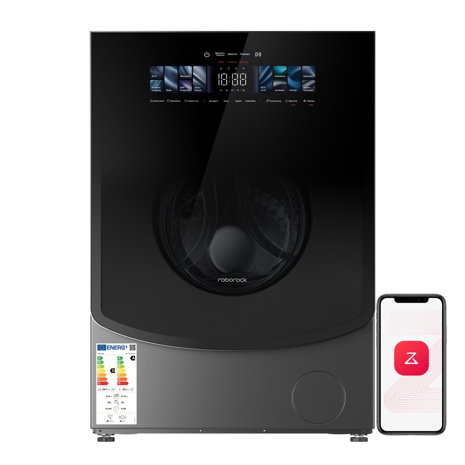Roborock Zeo X Waschtrockner 11 kg Waschen 6 kg Trocknen 27 Programme APP-Steuerung
