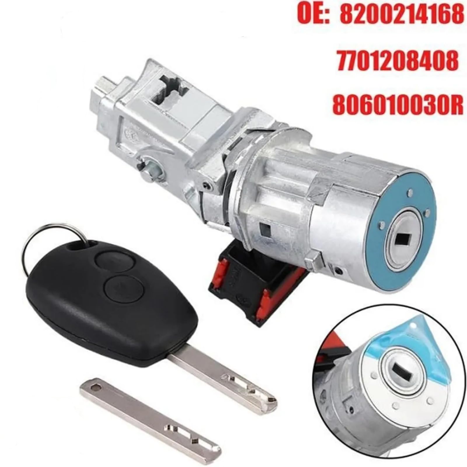 Interruttore di avviamento con chiave, adatto per Clio III, Trafic III, Master III, Kangoo 2005-2023, codice articolo n. 806010030R, 307701208408, 8200214168