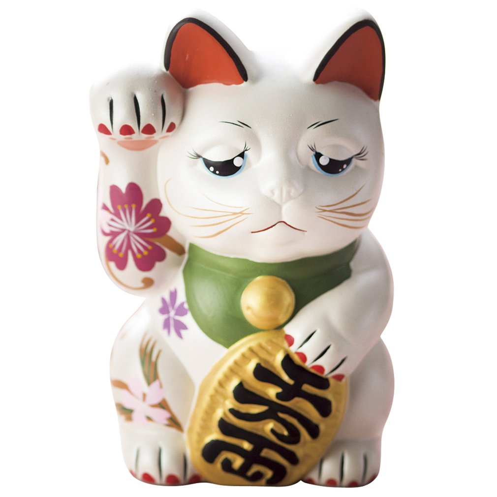 小物 koo Yamashita Kogei Seto Ware 13048070 No. 5 Sakura Cat Pearl, 6.3