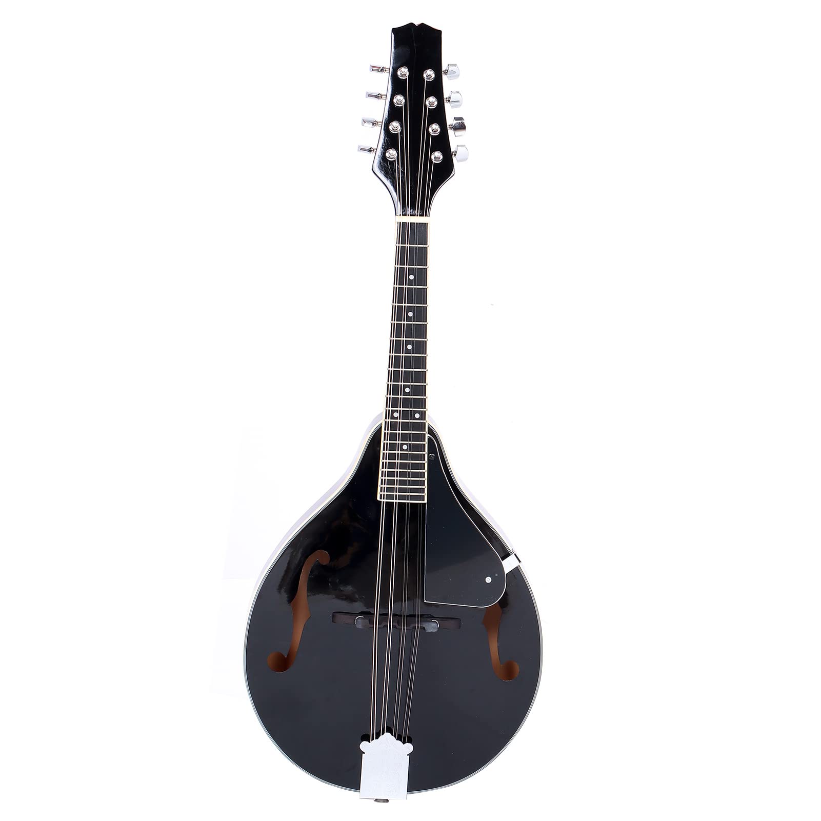 Mandoline, 8-saitiges Instrument, Schwarz, mit Tasche/Saiten/Wischtuch/Stimmgerät/Plektren/Schraube/Wischtuch (Black)