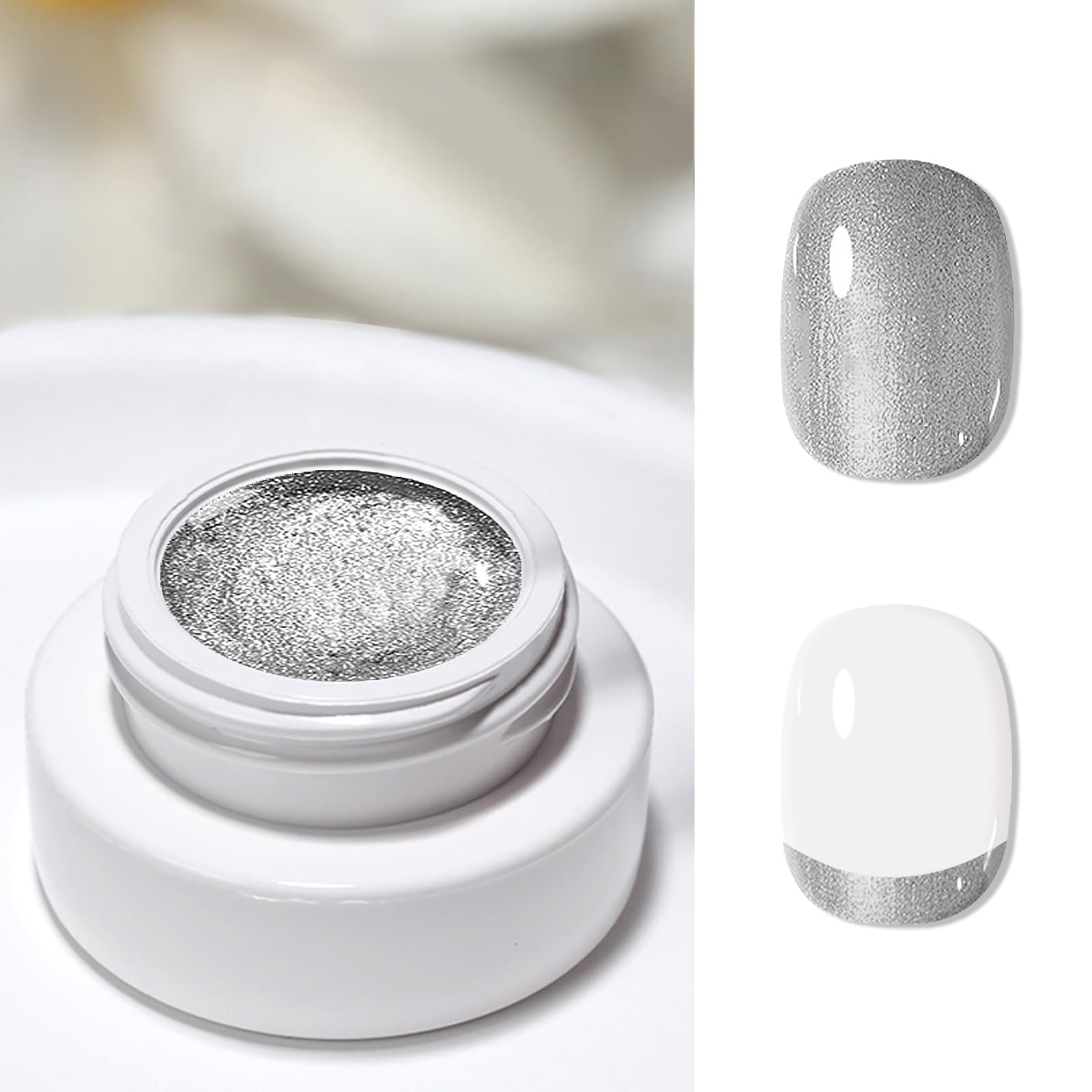 SMAILXIIYUE Gel Paint For Nails Art Silver Glitter Gel Nail Polish Design Nail Art For Home Salon DIY