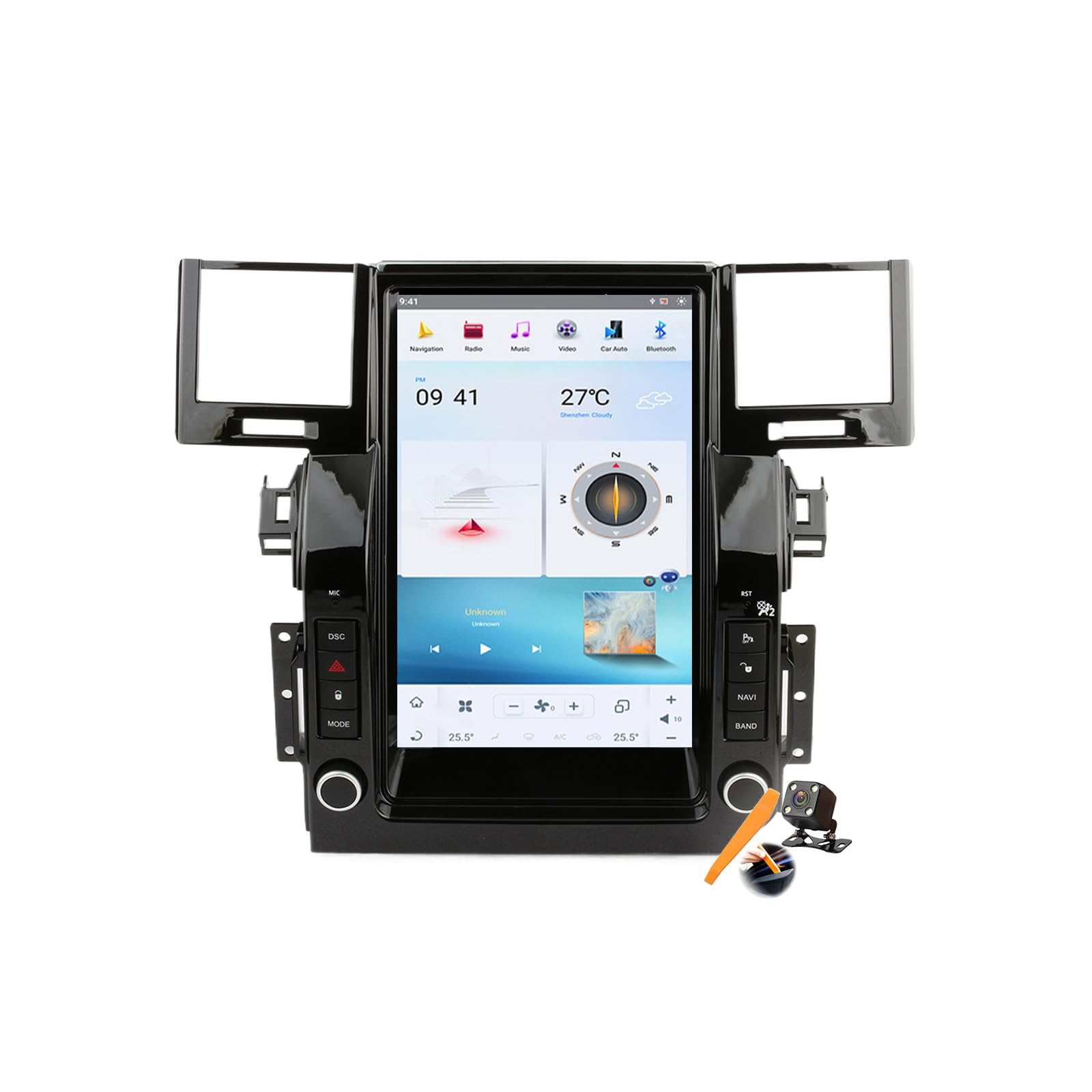 8gb+128gb,Android 13.0 Autoradio 2 Din Stereo con 4G WiFi DSP SWC Carplay per Range Rover Sport L320 2005-2009 GPS Navi 12.1 Pollici Tablet Lettore Multimediale FM BT Receiver