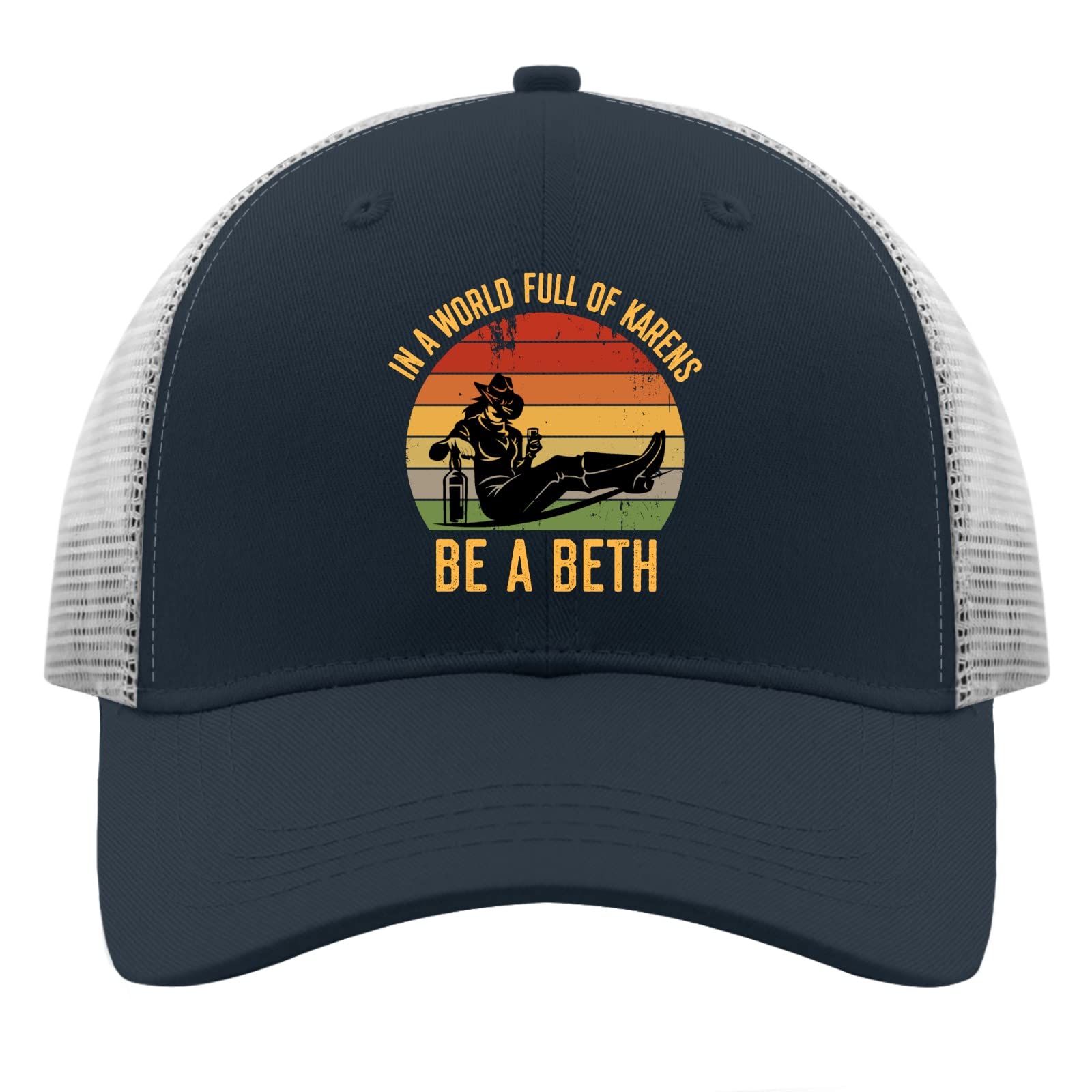 devorHat in A World Full of Karens Be A Beth Dad Hat, Funny Baseball Cap for Women