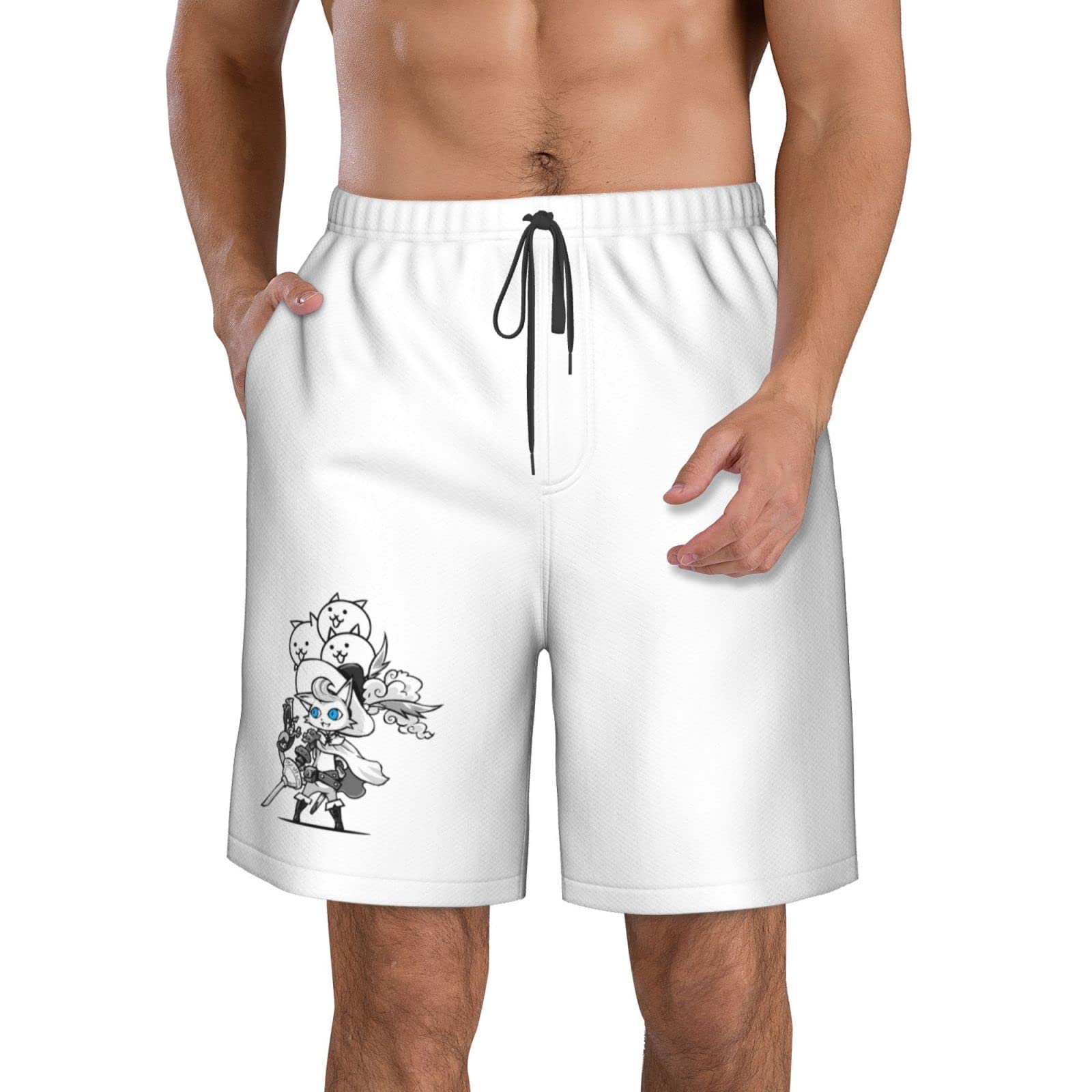 Amazon.co.jp: メンズ サーフパンツ にゃんこ大戦争 水着 海パン