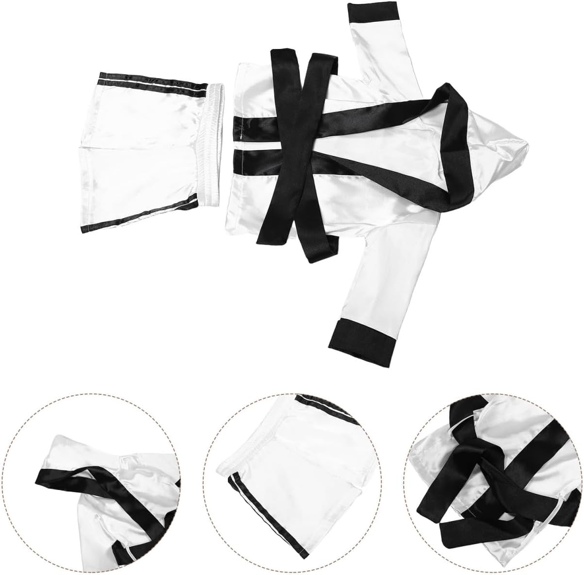 SOIMISS Baby Boxing Robe and Shorts Set Newborn Boxing Outfit for Boys and Girls Soft Photo Costume for Halloween Christmas Party Studio and Home Shoots