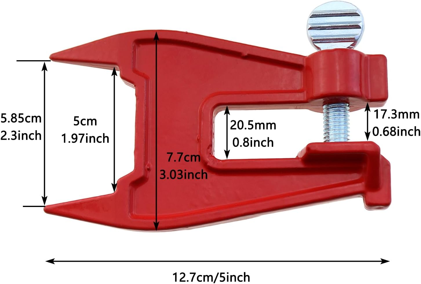 Portable Chainsaw Sharpening Accessory, Chainsaw File Holder, Chain Support Sharpening Fixture Tool for Sharpening Saw Chain, Red image 2