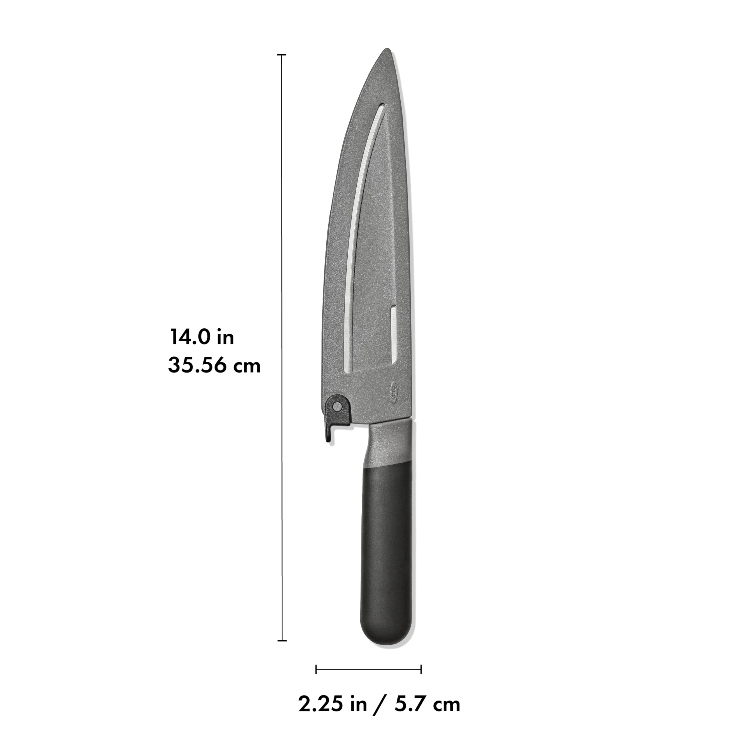 OXO Good Grips 8 in Chef’s Knife with Locking Sheath, Sharp Stainless Steel Kitchen Knife for Chopping, Dicing, and Mincing Herbs and Meat, Cooking Essential with Protective Cover — Amazon image 8