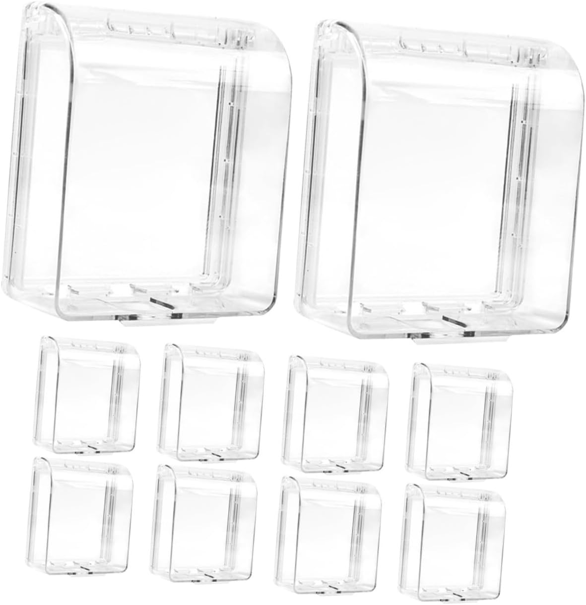 NUOBESTY 10pcs Waterproof Electrical Outlet Protector Box Plastic Weatherproof Socket Cover for Bathroom Kitchen Outdoor Safety Socket Case