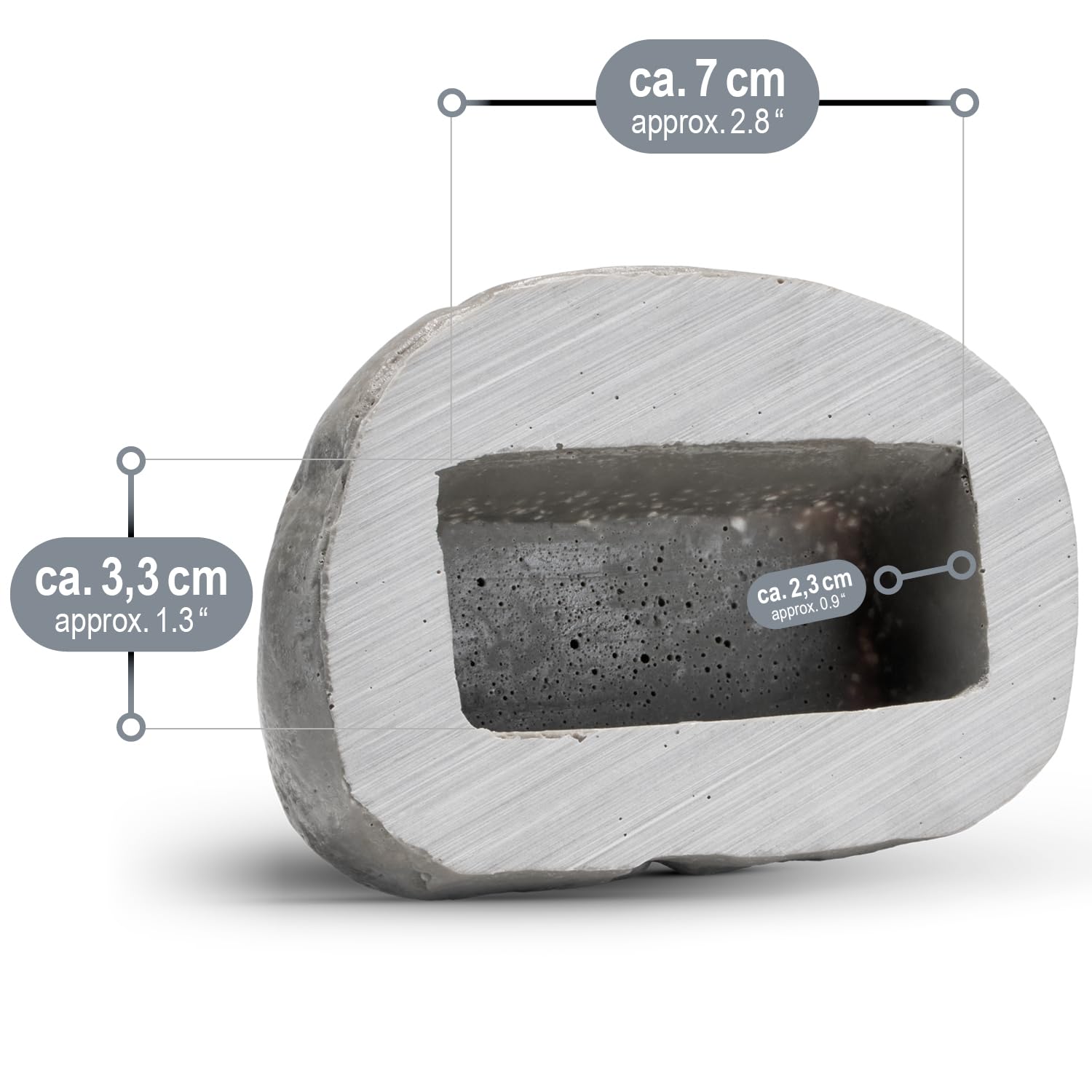 COM-FOUR® Finta Pietra Chiave Pebblestone con Scomparto Segreto per Geocaching - Nascondiglio Chiave in Aspetto Pietra