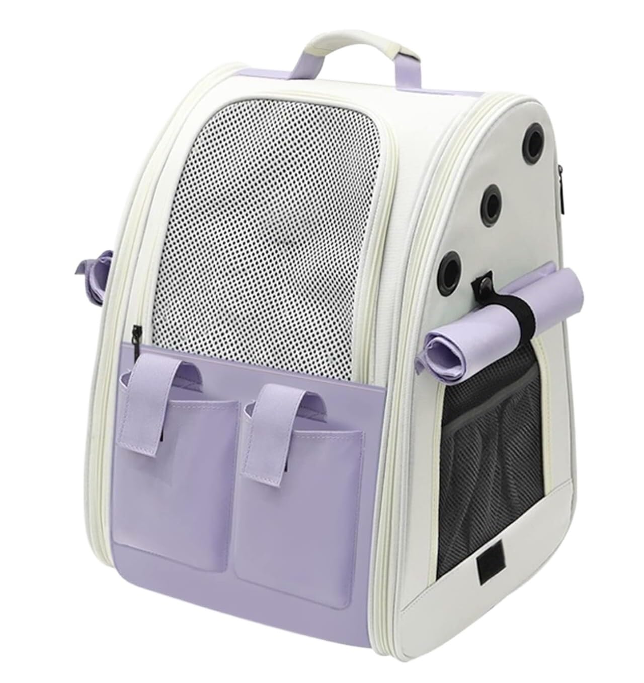Sac transport pour animal violet pour voyager sans stresser son chat