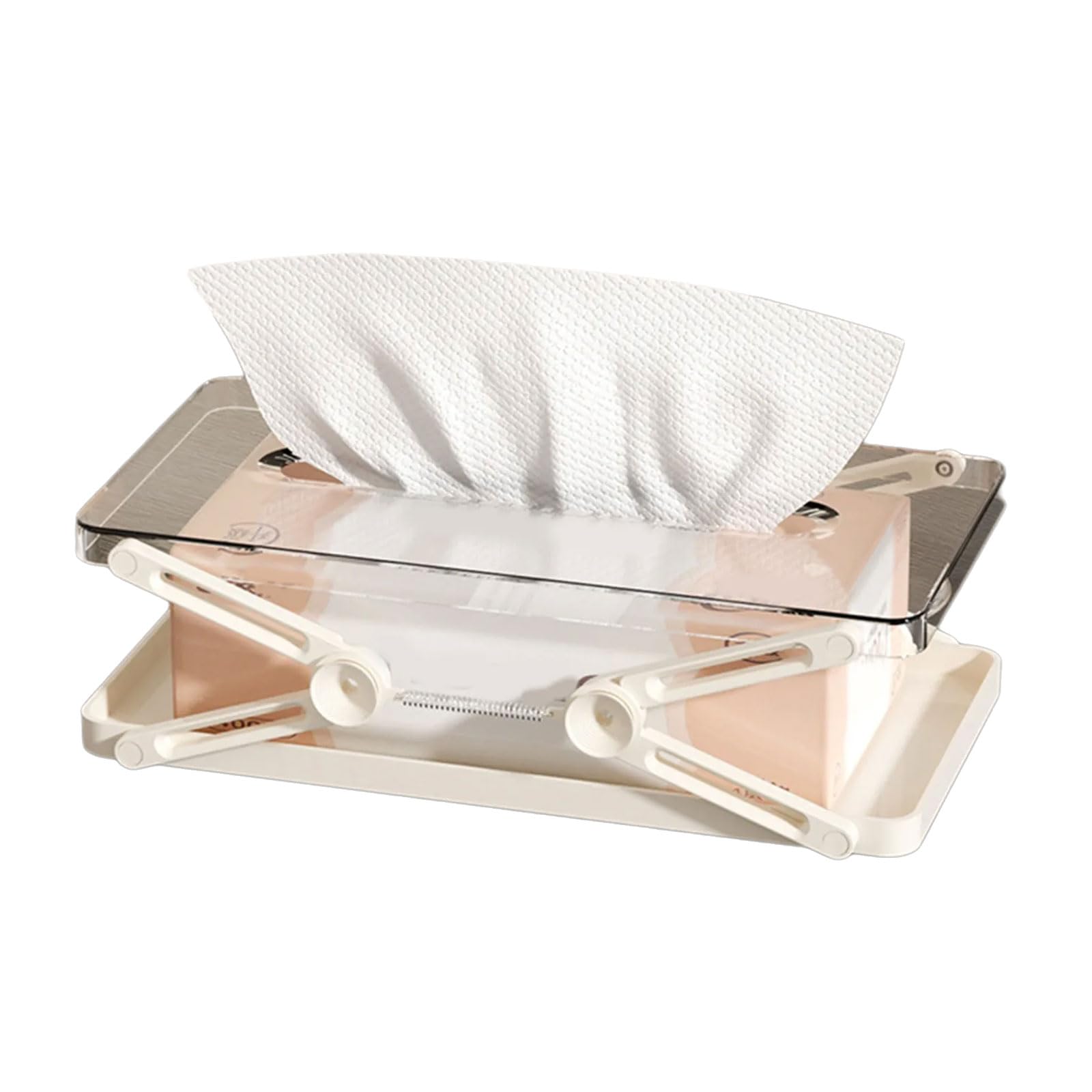 Kalttoy Paper Drawer Storage Box Tissue Holder Home Storage Solution Spring Spring Lift Tissue Box Phone Remote Holder