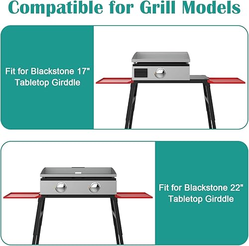 Miniatura 5 de Soporte universal ajustable para plancha Blackstone de 17"/22", con doble estante para mesa de trabajo al aire libre y bolsa de transporte para
