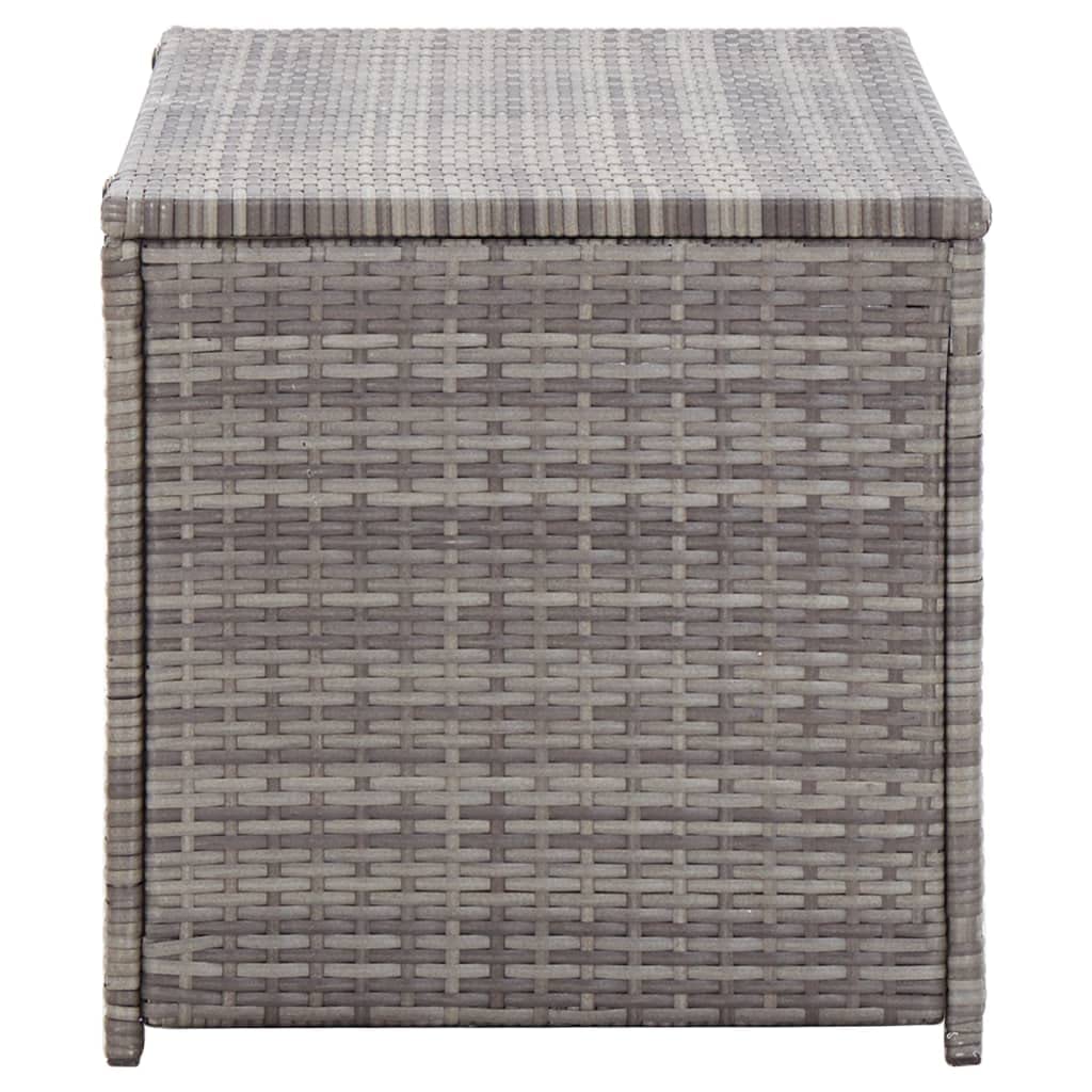 Tomostar Coffre de Jardin Extérieur, Coffre Malle de Rangement Boîte de rangement de jardin résine tressée 100x50x50 cm gris