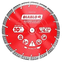 Vista 5 de Diablo Diamond Segmented Turbo Masonry Cut-Off Blade for Concrete, Brick and Block - 6" Diameter, 2.4mm Kerf, 10,150 Max RPM - DMADST0600
