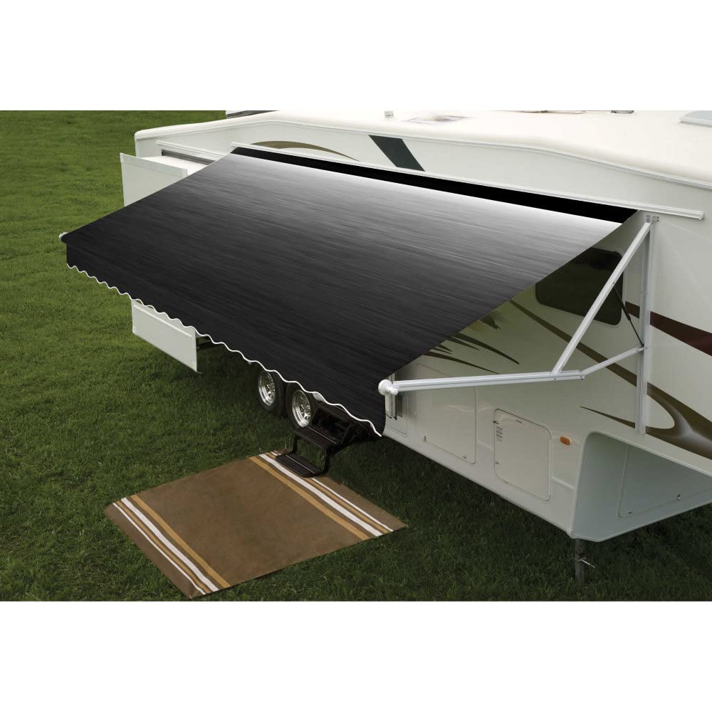 DOMH5 Dometic 915NR16.300UL 9100 Power Awning w/Vinyl Weathershield & LED - Onyx/Black End Cap, 16'