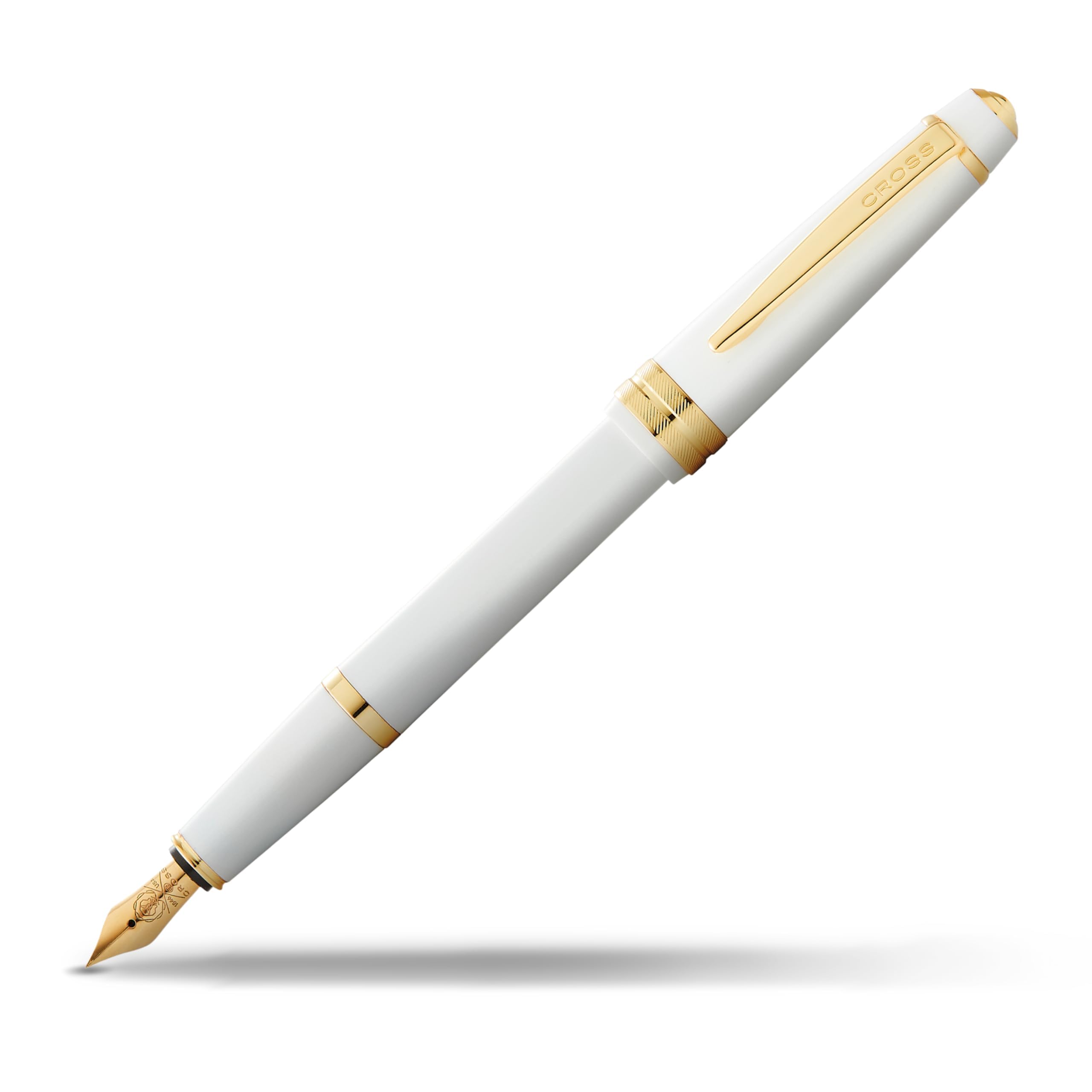 CROSS Bailey Light Polished White Resin and Gold Tone Fine Nib Fountain Pen — image 1