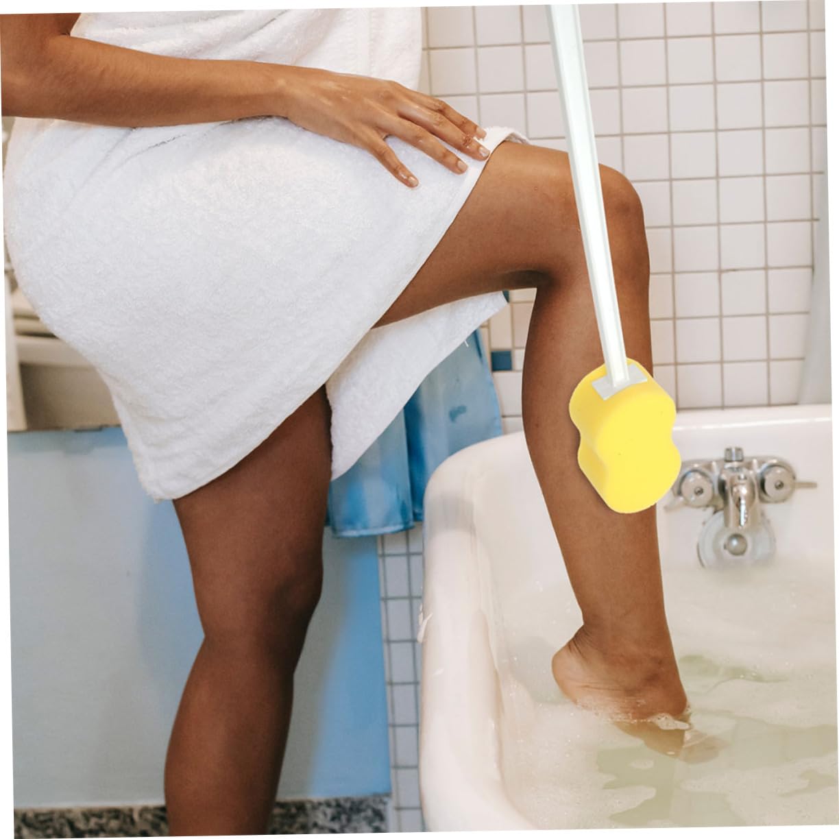 Didiseaon 3 Set Di Spugne Esfolianti Naturali Con Manico E Spazzola Per Doccia Per Lo Scrub Della Schiena 2 Pezzi * 3