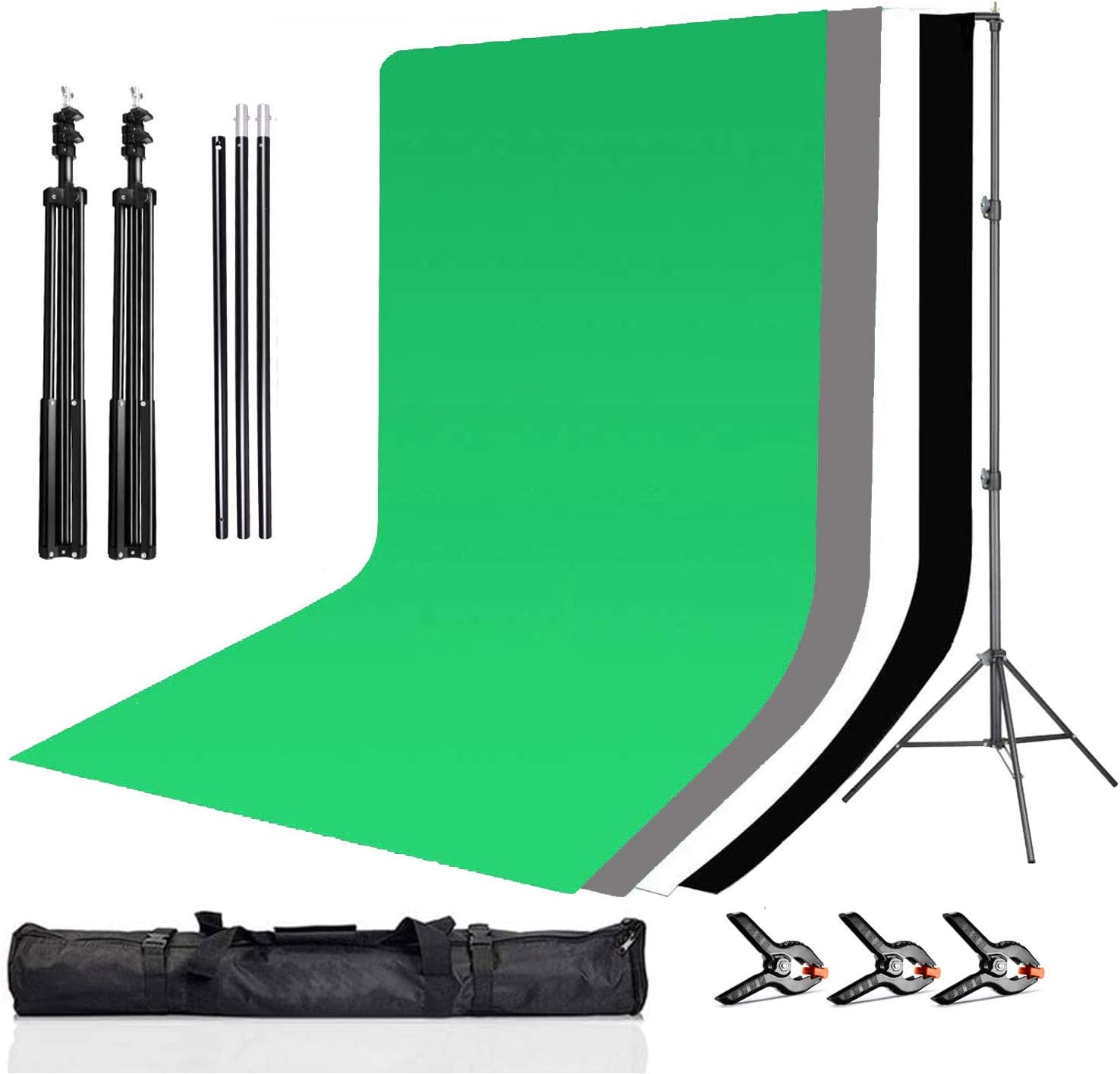 YISITONG Photo Studio Backdrop Stand Kit Support System, 1.6M x 3M 4PCS