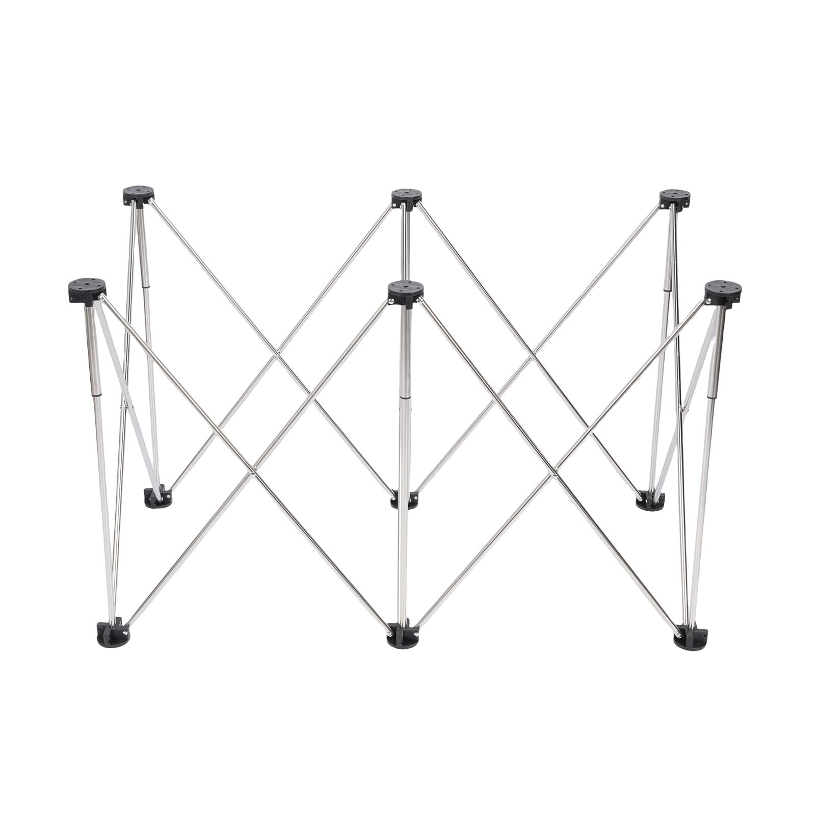 FTVOGUE Pata de Banco de Trabajo Portátil Pata de Soporte de Trabajo Plegable de Acero Inoxidable Capacidad de 600 Kg Diseño Telescópico de 6 Patas Configuración Rápida con Bolsa de Almacenamiento