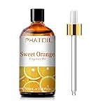 PHATOIL 100ML Sweet Orange Fragrance Oils for Aromatherapy, Diffuser Oils for Home, Perfect for Humidifier, Yoga, DIY Candle and Soap Making - 3.38FL.OZ