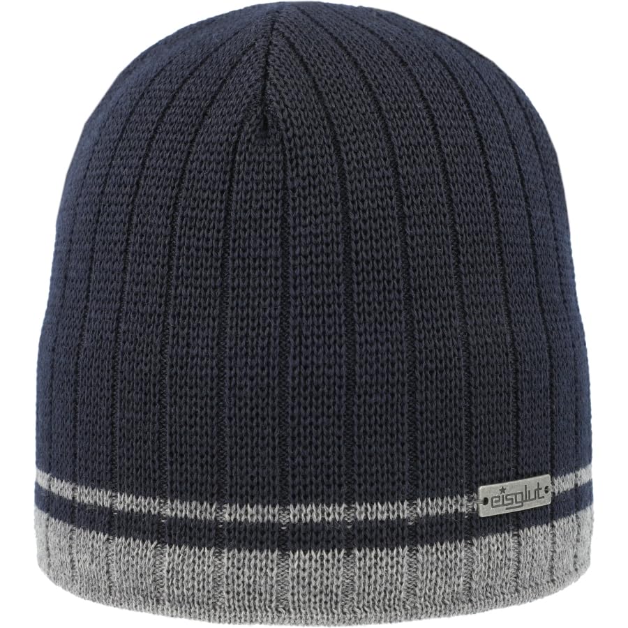 Bonnet tricoté Eisglut Manfredg en laine pour homme couleur unie