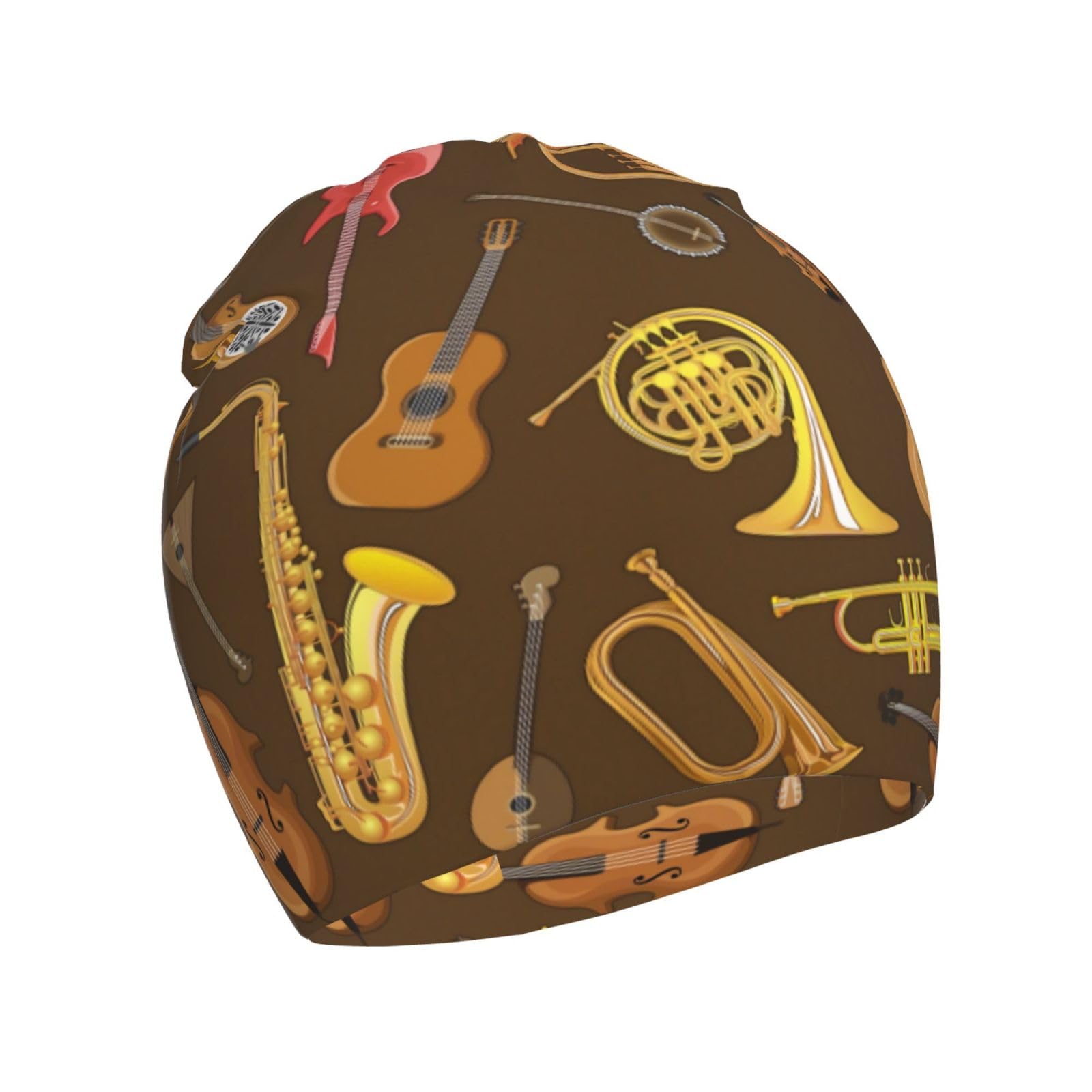 Rqzwdq Trumpet Musical Instrument Pattern Kids Beanie Hats Warm Knit Beanie Cap Skull Caps Gifts Decor for Boys Girls White