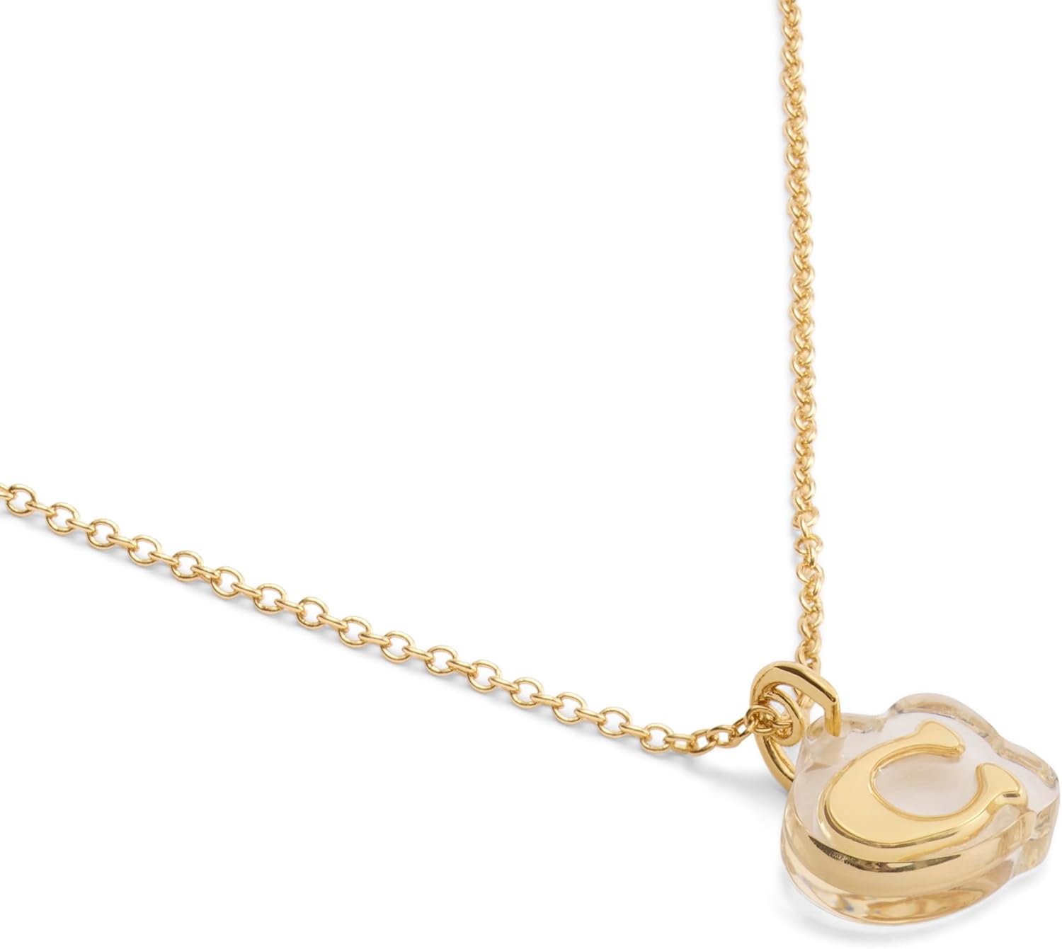 COACH Signature C Lucite Pendant Necklace - Image 3