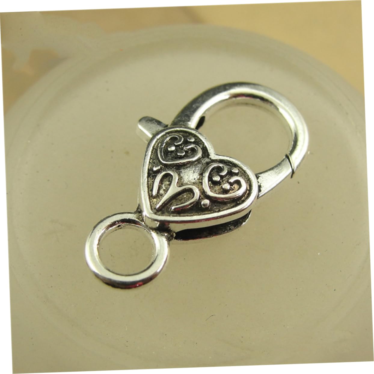 Operitacx Juego De 3 Cierres De Moda Para Collar Y Pulsera Con Forma De Corazón Cierre De Langosta Para Joyería (40 Unidades)