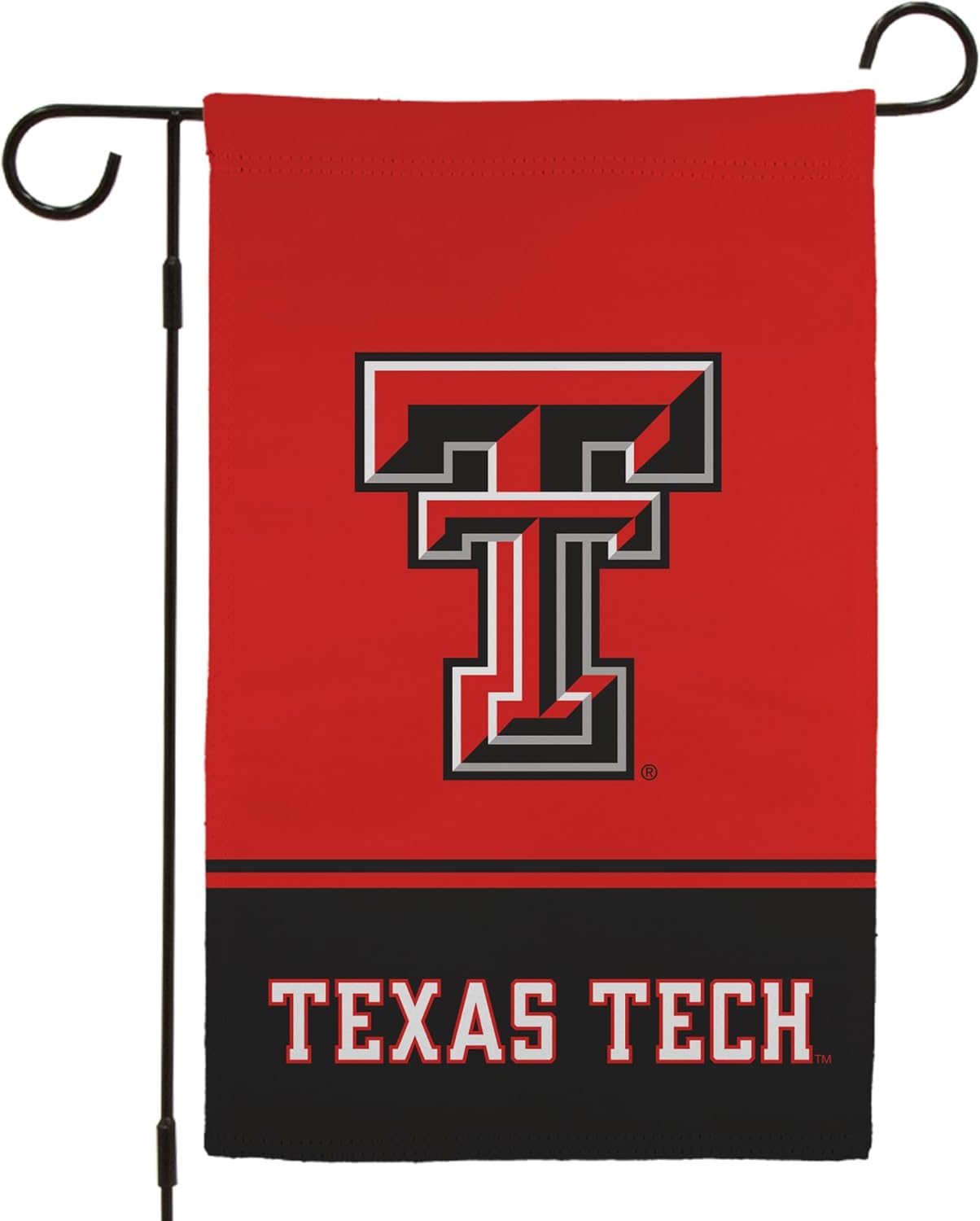 Texas Tech Red Raiders College Sports Printed Flag - NCAA Licensed - Nylon - School Banner (Red, Black, White) (3' x 5')