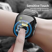 Vista 25 de 6 Pack Case with Tempered Glass Screen Protector for Apple Watch Series 9/8/7 45mm, Ultra-Thin Scratch Resistant Full Protective Hard PC Bumper