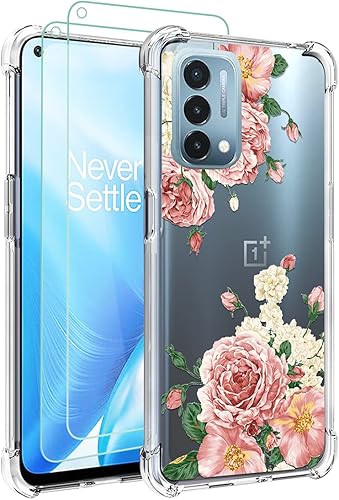 Miniatura 1 de Osophter Funda para Oneplus Nord N200 5G con 2 protectores de pantalla transparente y esquinas reforzadas TPU absorción de golpes flexible para