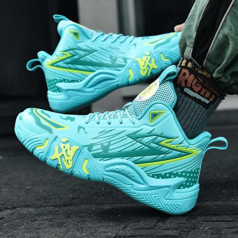 Zapatillas de Baloncesto Alto Unisex Acolchadas, Entrenamiento Casual