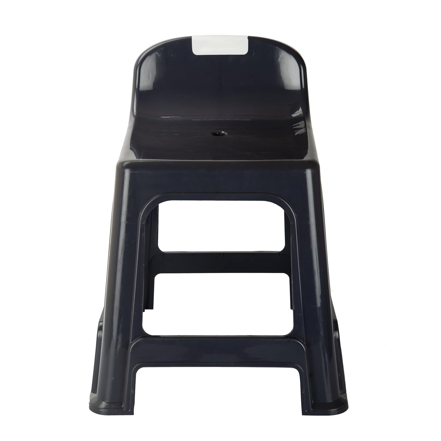 Regalo Backrest Premium Plastic Stool Chair Strong Support for Bathroom Multipurpose (Grey