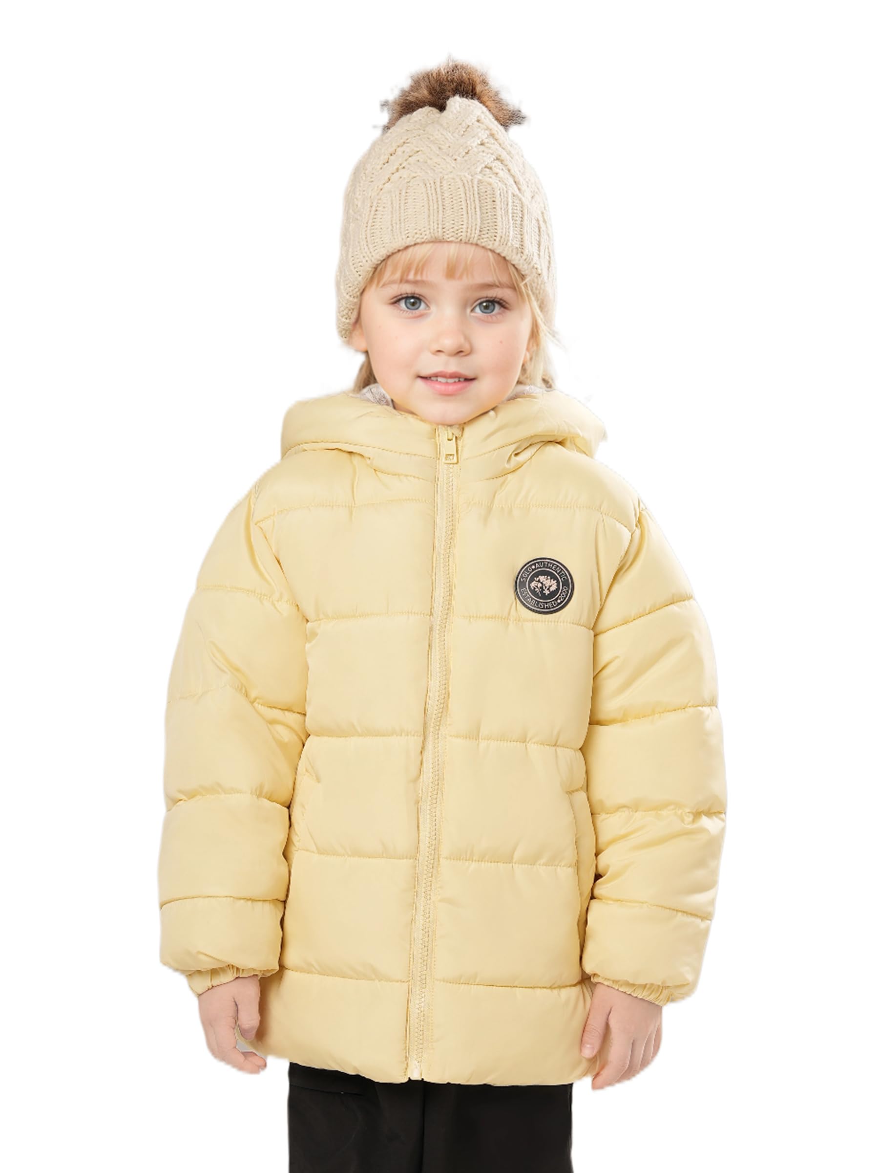 SOLOCOTE Winterjassen voor meisjes, heavyweight mediun lengte, warme