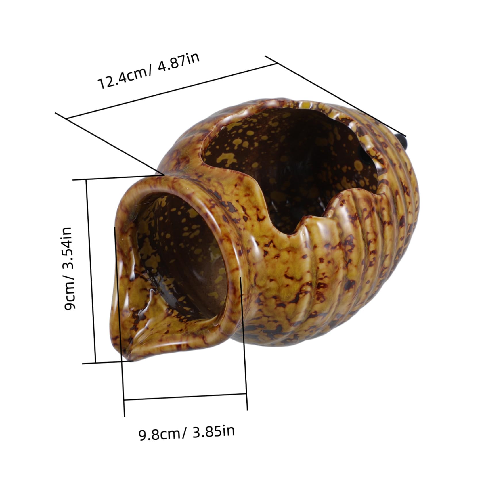 HOOTNEE Decorative Fish Fountain Mini Ceramic Water Fountain for Indoor Outdoor Patio Balcony Garden Decorative Water Jar