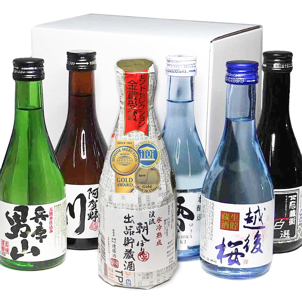 Amazon.co.jp: 日本酒 飲み比べ セット 6本 300ml×6本 [ モンド