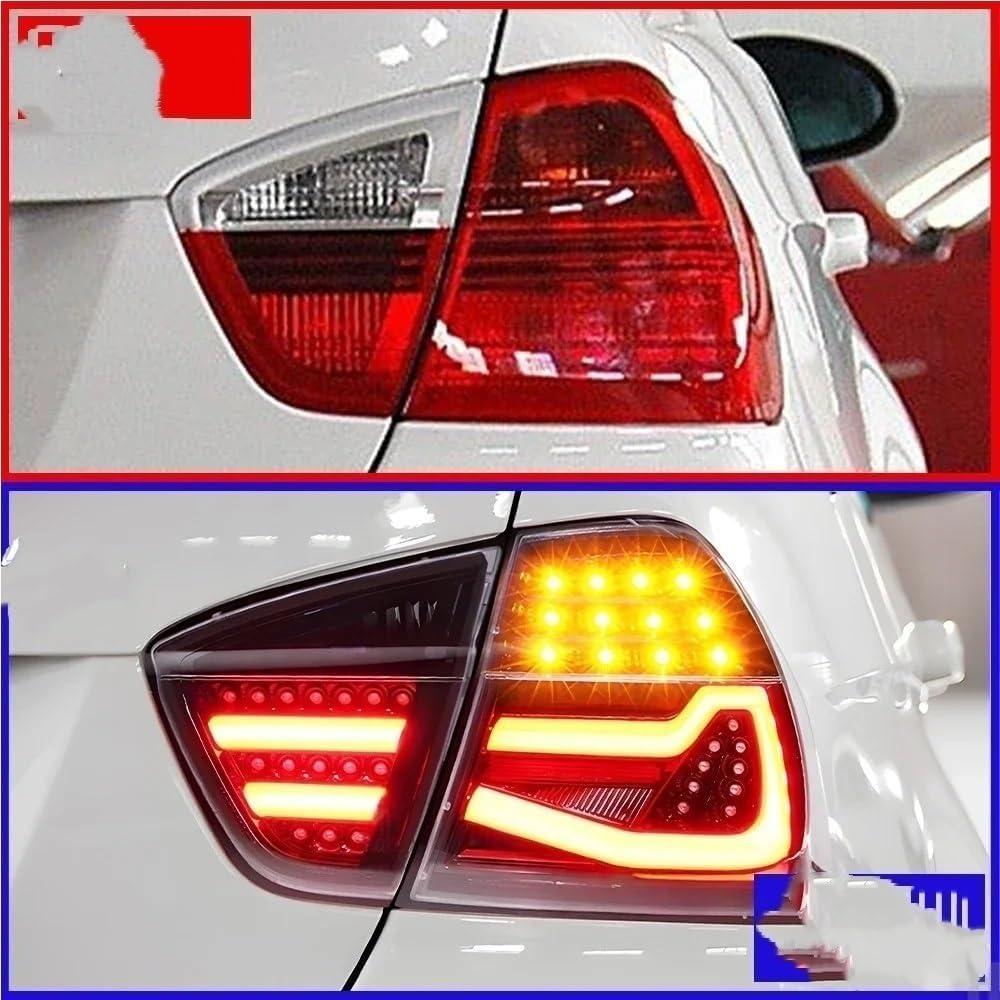 Car Trailer Light Lamp Compatible with E90 320i 325i 2005-2008 LED Car Taillights Assembly Upgrade Flashing Signal Light Tool Accessories