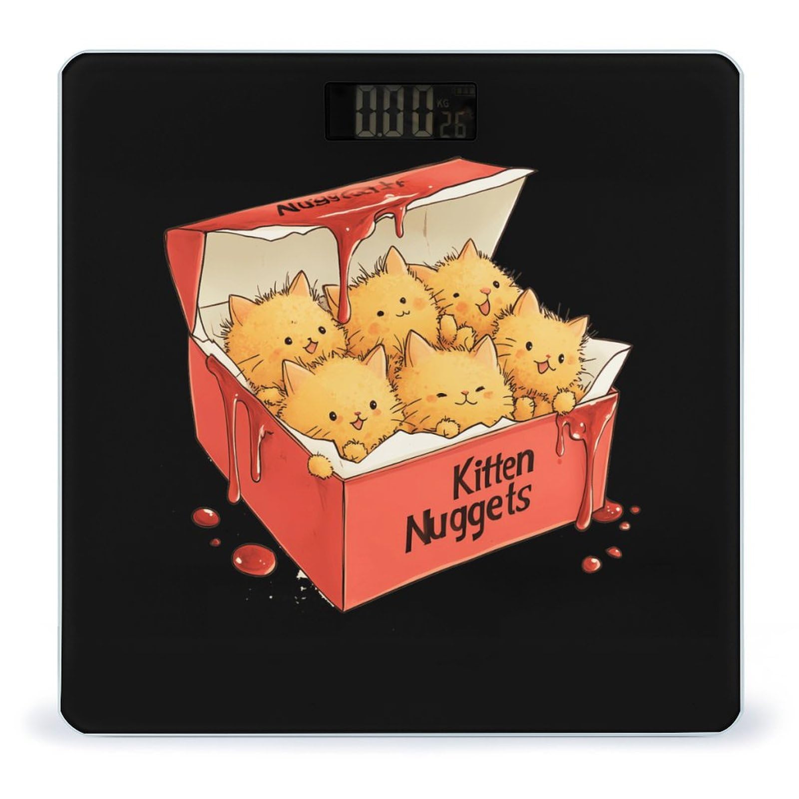 Kittens Nuggets Digital Bathroom Scale for Body Weight Highly Accurate Body Weight Scale with Lighted LED Display