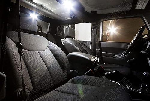 Miniatura 4 de CANBUS - Juego de 6 luces LED para interiores para Jeep Wrangler JK de 4 puertas 2007 2008 2009 2010 2011 2012 2013 2014 2015 2016 2017 2018
