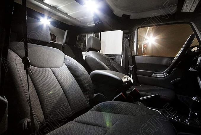 Kit LED interior CANBUS 6 piezas 6000K Jeep Wrangler JK 4 puertas 2007-2018 miniatura 4