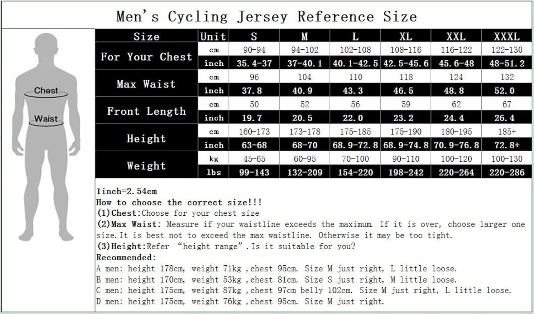 Amazon | Cycling Jersey メンズ フルジップバイクシャツ