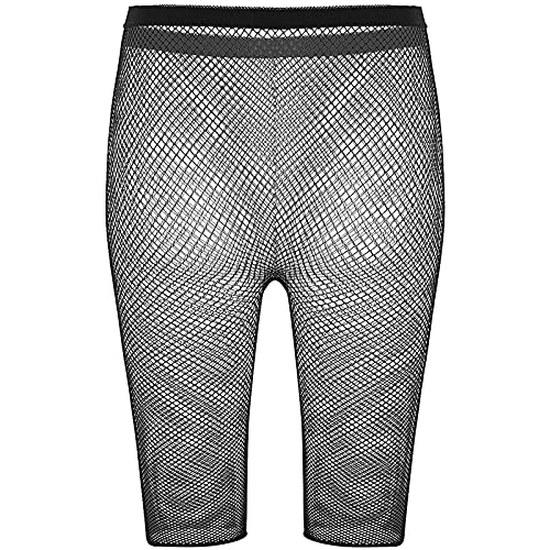 Image of Women's Fishnet High Waist Tights See Through Knee Length Legging Club Rave Dance Half Pants
