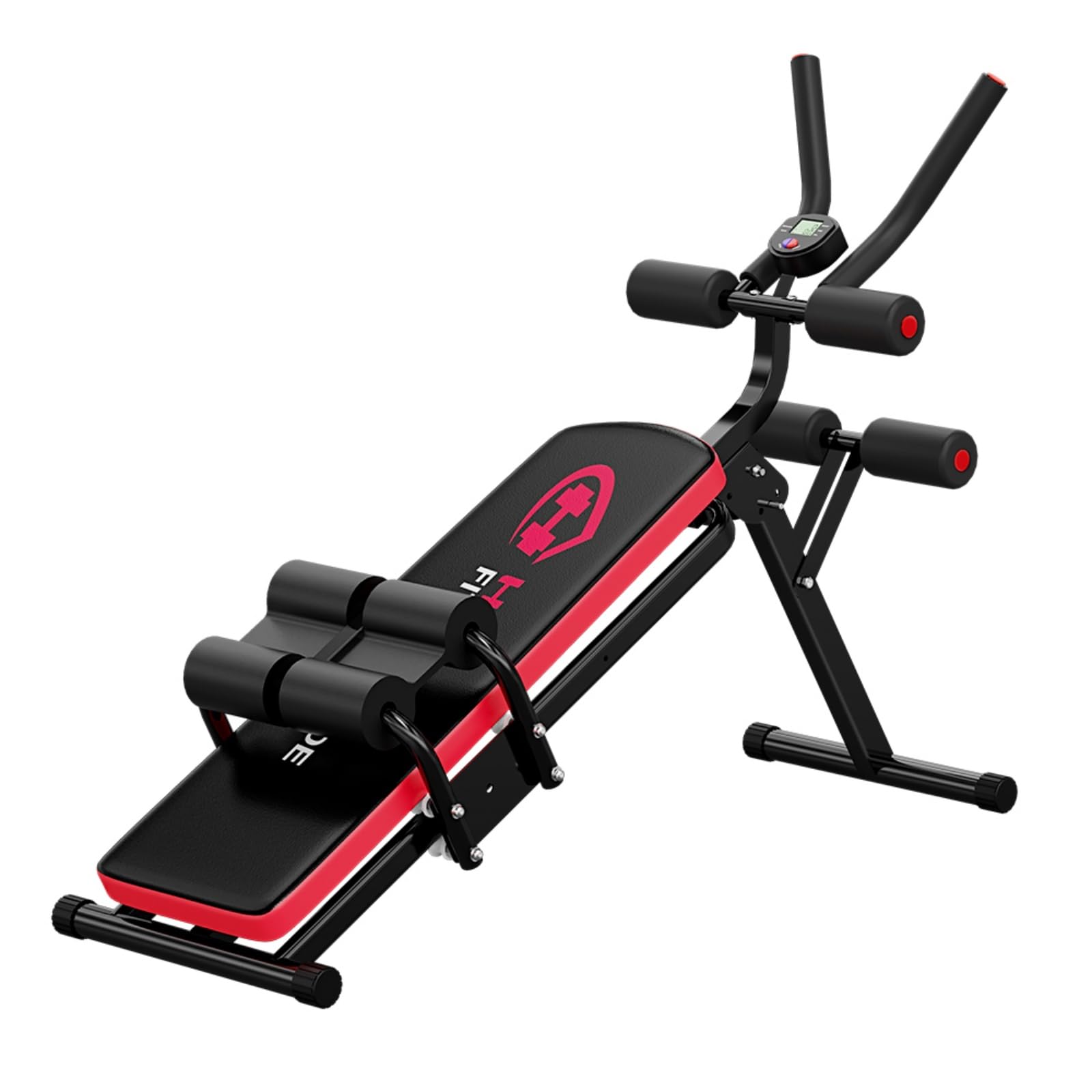 Allenatore addominale GartistGo – Macchina per addominali pieghevole, 3 angoli regolabili, portata 150 kg, con contatore per allenamento completo
