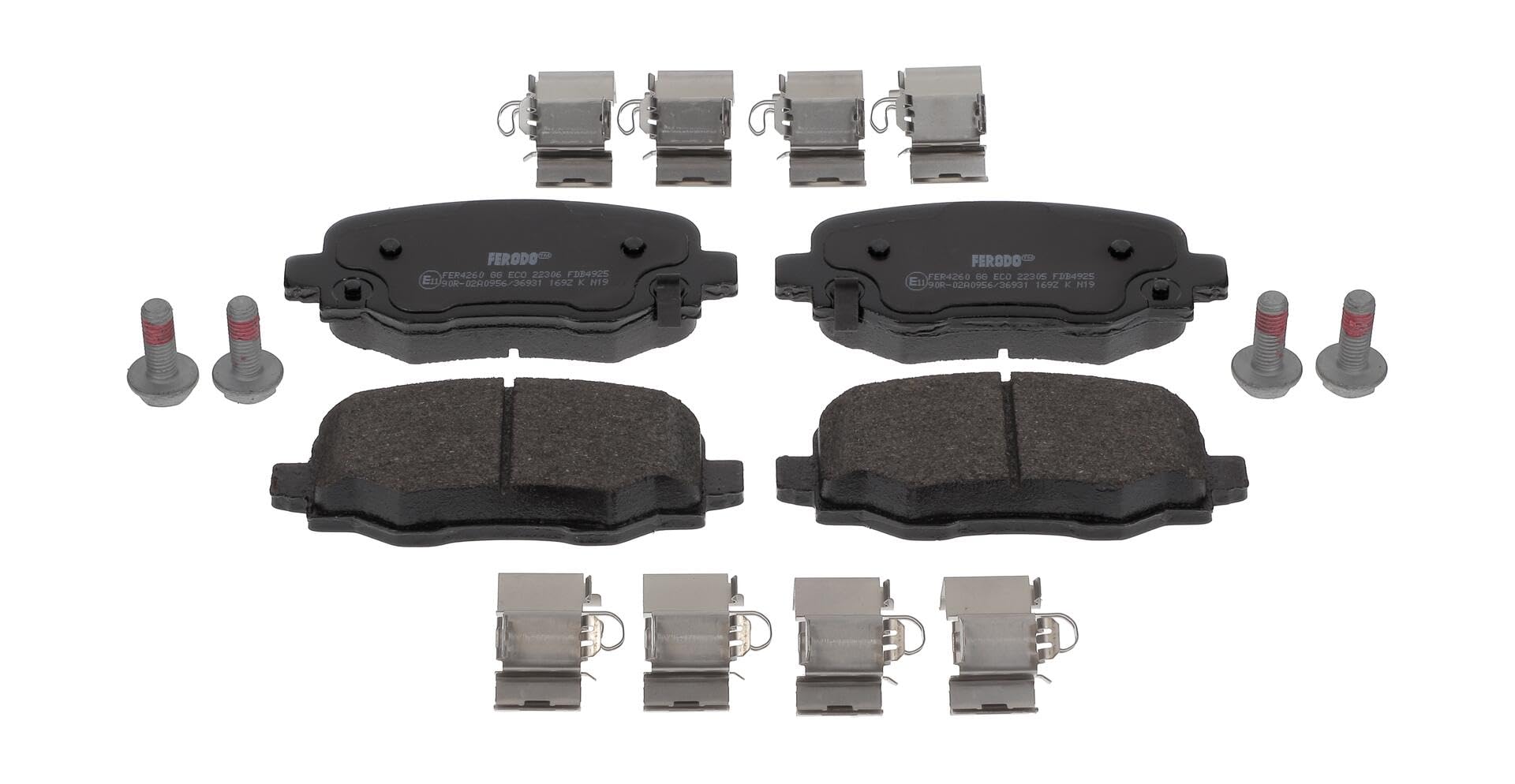 FERODO BRAKE PADS | FDB4925 | REAR | FOR ALFA ROMEO TONALE 2022- | OE-MATCHING QUALITY | ECO-FRICTION FUSE+ TECHNOLOGY