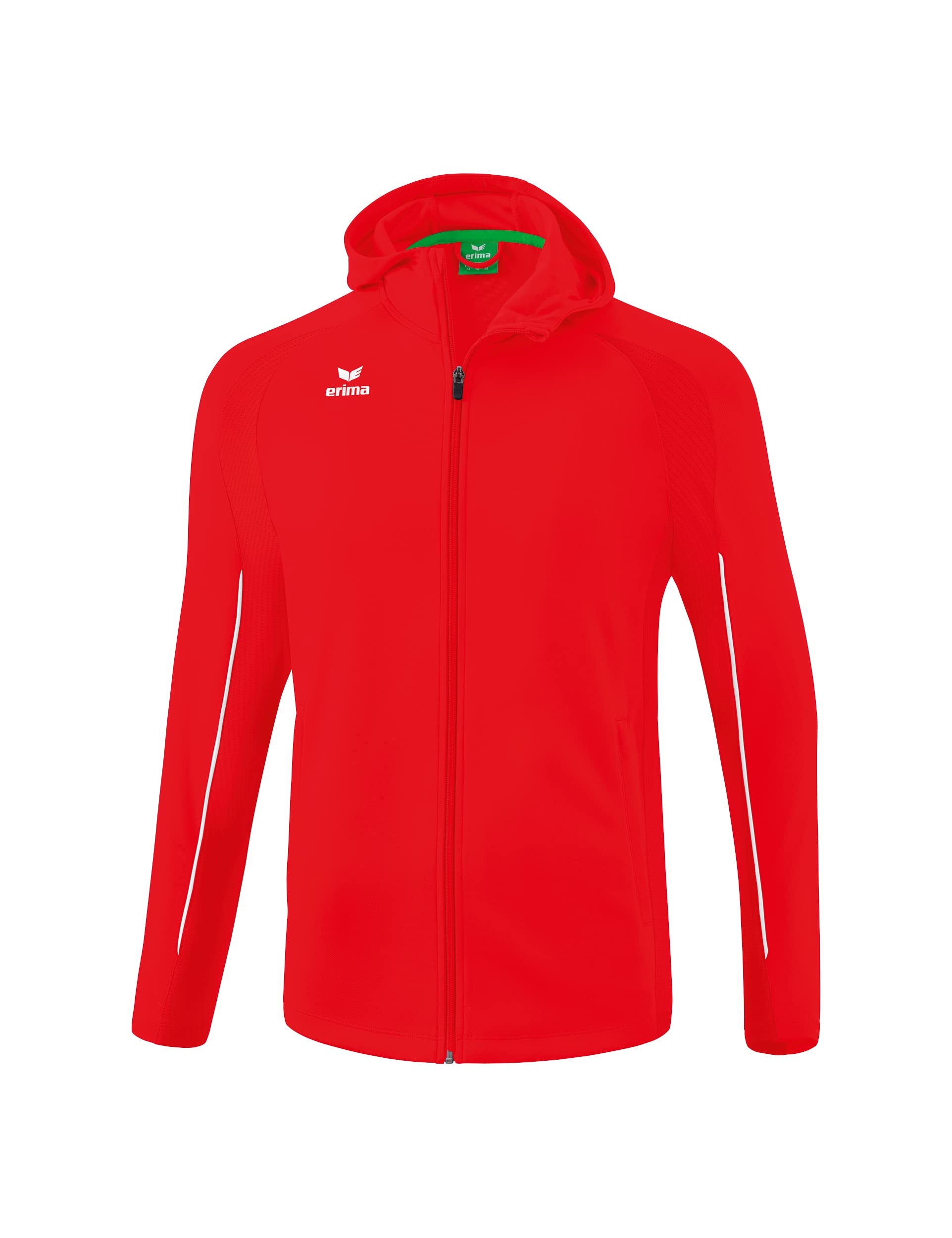 Erima Liga Star Training Jacket with Hood, Red/White, L